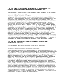 P-1 The depth of conflict: ERP amplitude at N2 is