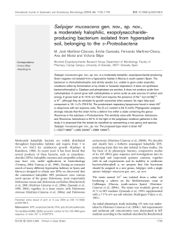 Salipiger mucescens gen. nov., sp. nov., a moderately halophilic