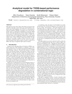 Analytical model for TDDB-based performance