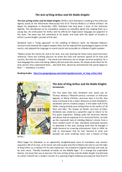 The Acts of King Arthur and His Noble Knights