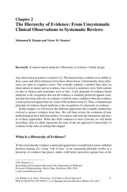The Hierarchy of Evidence