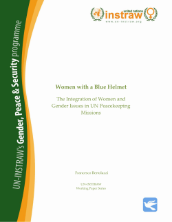 Women with a Blue Helmet