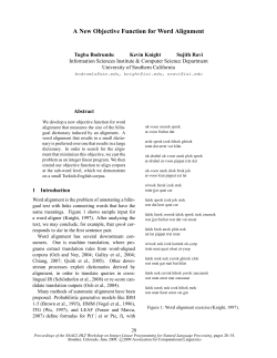A New Objective Function for Word Alignment