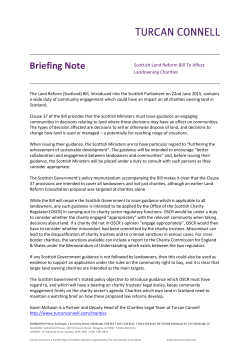 Scottish Land Reform Bill to Affect Landowning