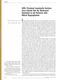 CON: Proximal Isovelocity Surface Area Should Not Be Measured