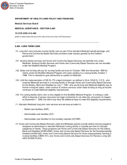 Code of Colorado Regulations - Colorado Secretary of State