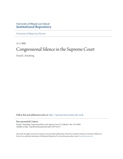 Congressional Silence in the Supreme Court