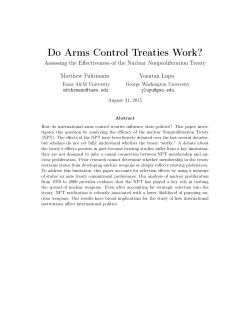 Do Arms Control Treaties Work?