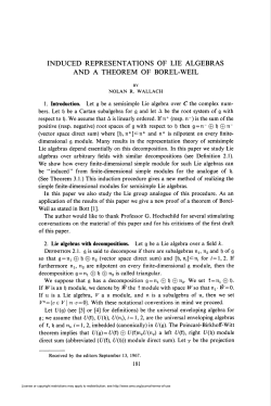 induced representations of lie algebras and a theorem of borel-weil
