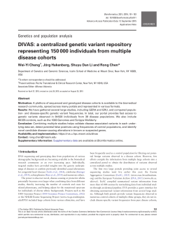 DIVAS: a centralized genetic variant repository