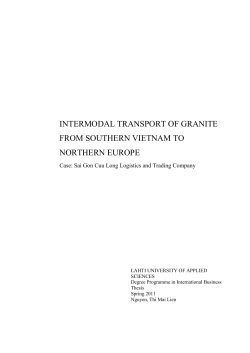 Intermodal Transport of Granite