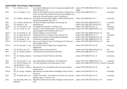 Early English Text Society, Original Series