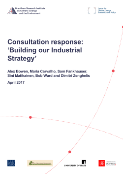 GRI_Response_IndustrialStrategyGreenPaper