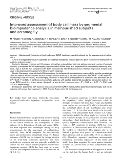 Improved assessment of body cell mass by - data