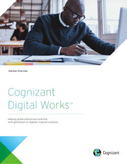 Cognizant Digital Works&trade; Solution Overview