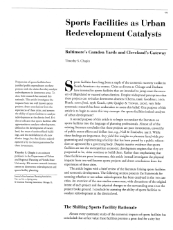 Sports Facilities as Urban Redevelopment Catalysts