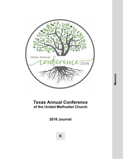 Memoirs - Texas Annual Conference