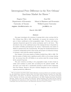 Interregional Price Difference in the New Orleans