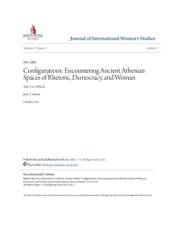 Configurations: Encountering Ancient Athenian Spaces of Rhetoric