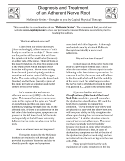 Diagnosis and Treatment of an Adherent Nerve Root