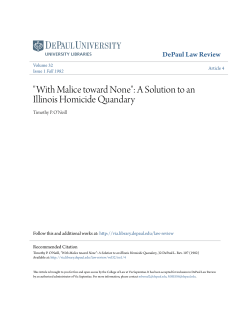 "With Malice toward None": A Solution to an Illinois