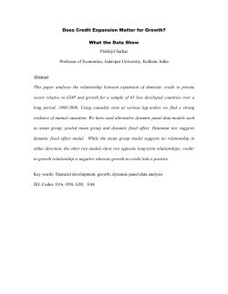 Does Credit Expansion Matter for Growth? What the Data Show