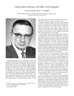 Gordon Edwin Dickerson, 1912&ndash;2000: A brief biography1