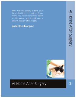 At Home After Surgery - Dartmouth