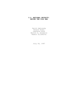 US National Security: Beyond the Cold War
