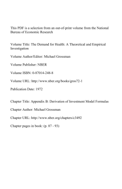 Appendix B DERIVATION OF INVESTMENT MODEL FORMULAS