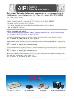 Comment on &ldquo;Calibration-independent measurement - mtc