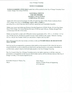 Service, bids for the Freddie Polhill Law and Justice Complex and