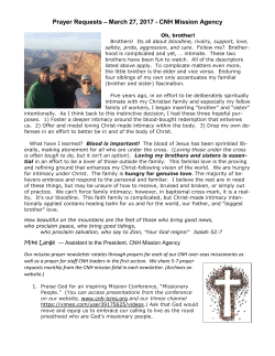 Prayer Requests &ndash; March 27, 2017