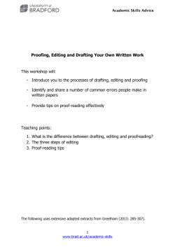 Introduce you to the processes of drafting, editing