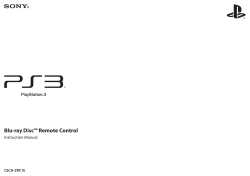 Blu-ray Disc&trade; Remote Control