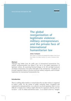 The global reorganization of legitimate violence: military