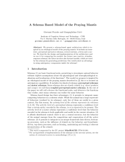 A Schema Based Model of the Praying Mantis