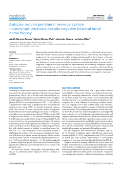 Autopsy proven peripheral nervous system