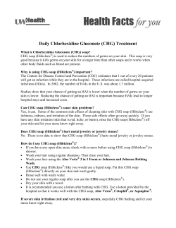Daily Chlorhexidine Gluconate (CHG) Treatment
