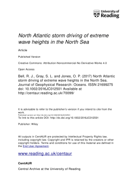 North Atlantic storm driving of extreme wave heights in the North Sea