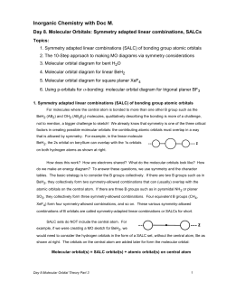 Inorganic Chemistry with Doc M.