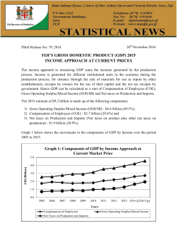 GDP – Income - Fiji Bureau of Statistics