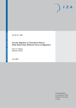 Circular Migration or Permanent Return: What Determines
