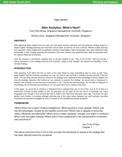 After Analytics, What`s Next?