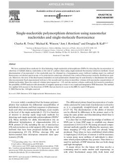 Single-nucleotide polymorphism detection using nanomolar