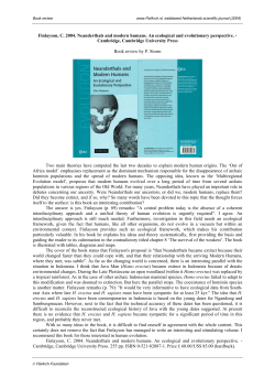 Finlayson, C. 2004. Neanderthals and modern humans.