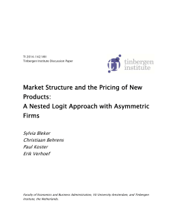 Market Structure and the Pricing of New Products: A Nested Logit