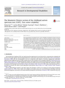 Research in Developmental Disabilities
