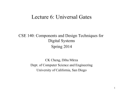 Lecture 6: Universal Gates - UCSD CSE