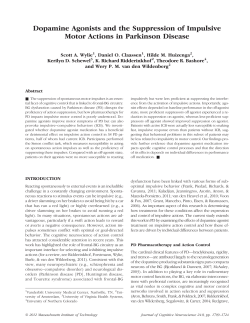 Dopamine Agonists and the Suppression of Impulsive Motor Actions